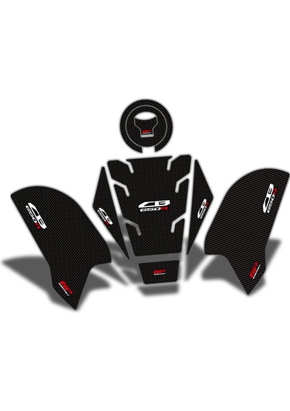 Honda CB650R 2019-2023 Uyumlu Tank Pad Seti Karbon fiyatları