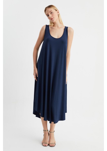 Asimetrik Kesim Kolsuz Elbise (B22-482A) fırsatları