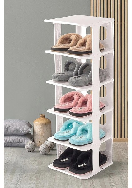 5 Katlı Plastik Ayakkabılık Raf Düzenleyici Organizer fiyatları