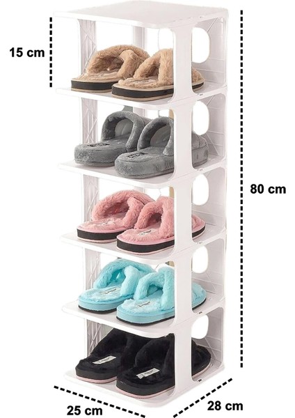 5 Katlı Plastik Ayakkabılık Raf Düzenleyici Organizer indirimleri