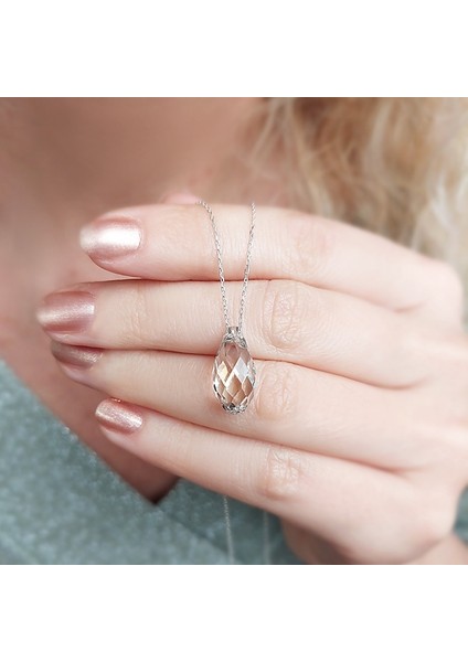 Kadın 925 Ayar Gümüş Swarovski Taşlı Kolye fırsatları