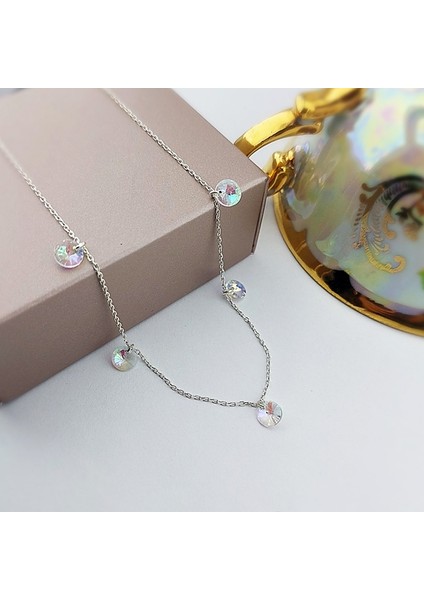 Swarovski Taşlı Kadın Gümüş Kolye