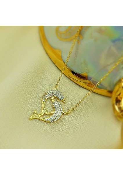 925 Ayar Gümüş Kadın Yunus Balığı Kolye indirimleri