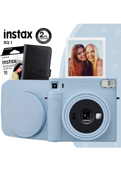 Instax Sq1 Buz Mavi Fotoğraf Makinesi ve Hediye Seti 2