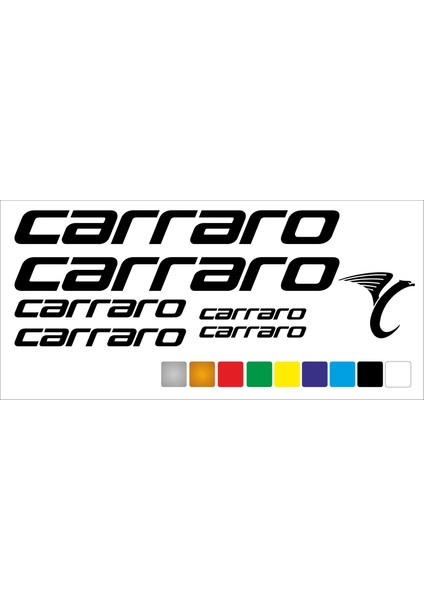 Carraro Bisiklet Kadro Sticker Seti Premium Kalite