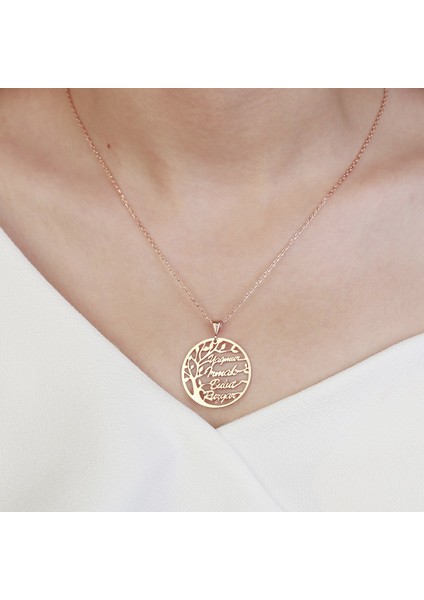 925 Ayar Gümüş Kişiye Özel Isimli Hayat Ağacı Kolye fırsatları