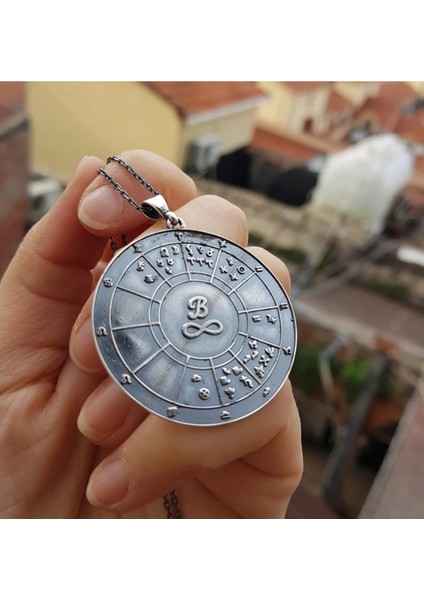 925 Ayar Gümüş Doğum Haritası Astroloji Kolye modelleri