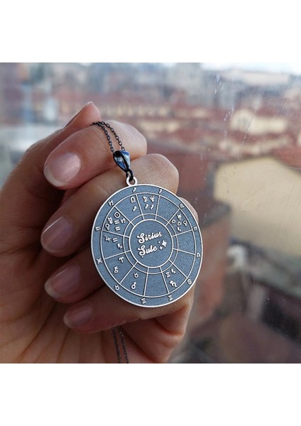 925 Ayar Gümüş Doğum Haritası Astroloji Kolye fırsatları