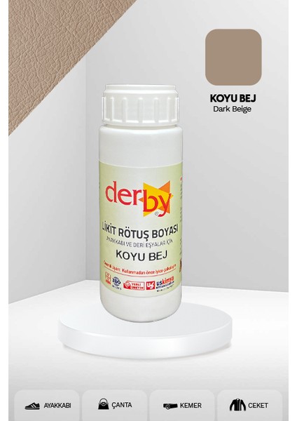 Deri Eşyalar Için Örtücü Yoğun Rötuş Boyası 100 ml - Kartela Renkleri