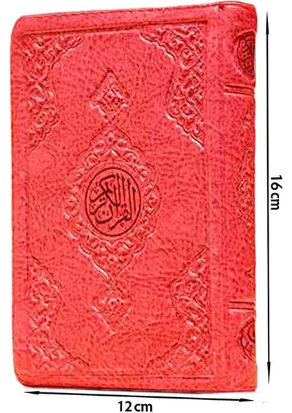 Benim Kuranım - Sade Arapça - Çanta Boy - Kırmızı - Kılıflı - Mühürlü - Bilgisayar Hatlı