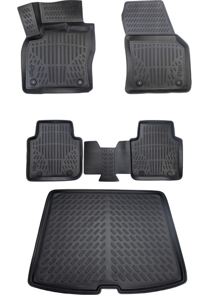 Skoda Kodıaq (2017-...) Ile Uyumlu - Psn Araca Özel Paspas ve Bagaj Havuzu