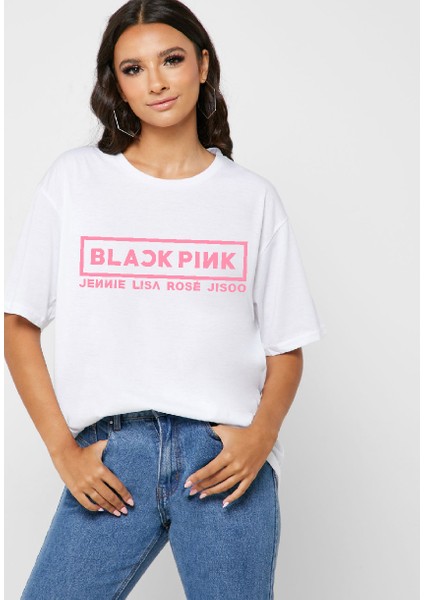 Black Pink Oversize Tişört