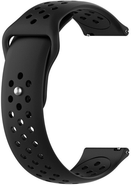 Garmin Vivoactive 4 Için Delikli Silikon Kordon Siyah