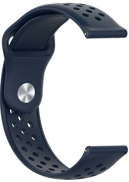 Garmin Forerunner 645 - 645 Music Için Delikli Silikon Kordon Lacivert