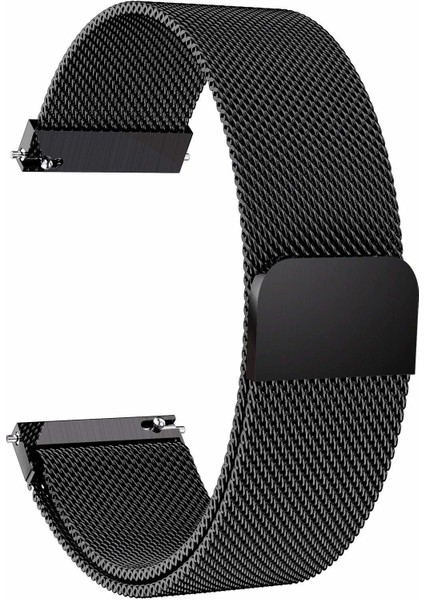 Amazfit Gts 2-2e Için Mıknatıslı Milanese Kordon Siyah