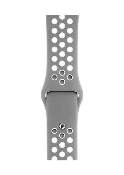 Garmin Venu Sq-sq Music Için Delikli Silikon Kordon Kayış Gri Beyaz
