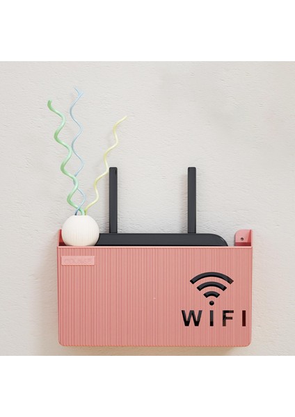 Yönlendirici Raf Duvarı Asılı Çok Fonksiyonlu Kablo Braket Office Yeni Pembe Için Organizatör modelleri