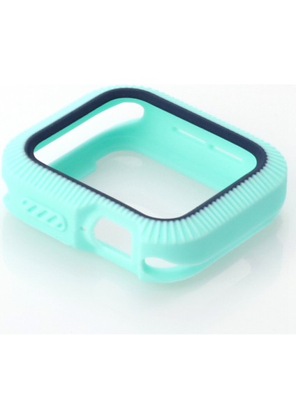 Apple Watch 4 40MM Teal+Koyu Mavi Için Bicolor Yumuşak Silikon Koruyucu Kılıf