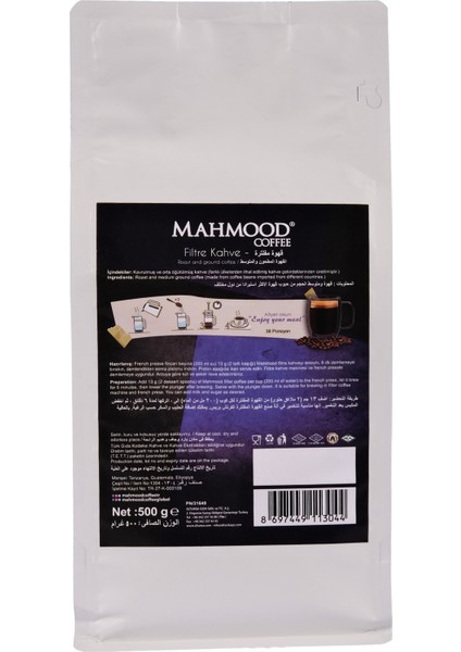 Mahmood Coffee Filtre Kahve 500 gr