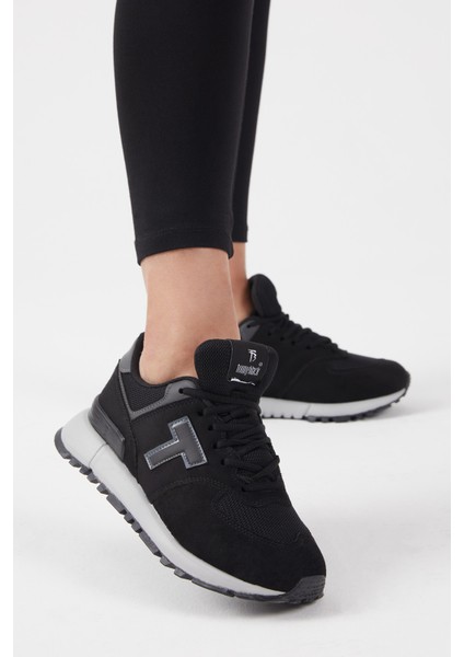 Unisex Siyah Kaymaz Eva Taban Süet Sneaker fırsatları