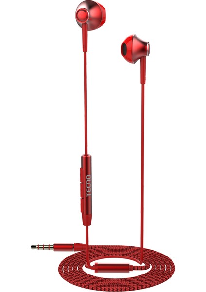 Rock R2 Kablolu Mikrofonlu Kulaklık Kırmızı