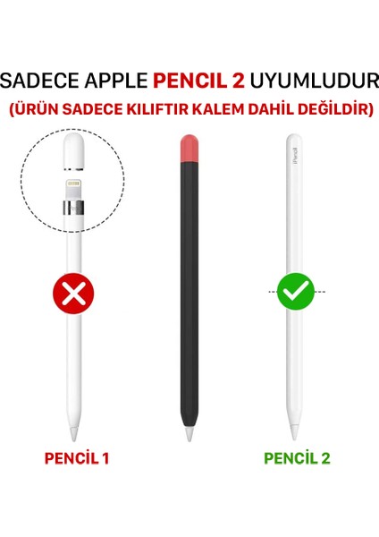 Apple Pencil 2 Nesil Kılıf Apple Pencil 2 Silikon Koruma Kılıfı