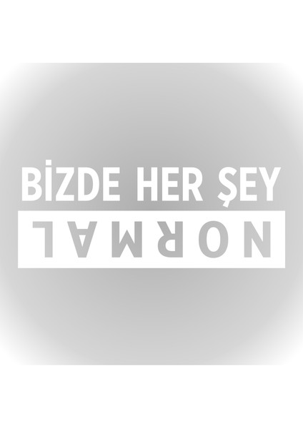 Bizde Her Şey Normal Oto Cam Sticker Araba Sticker