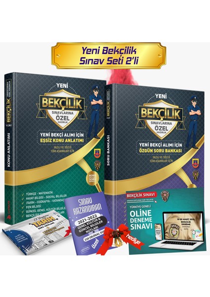 Yeni Bekçilik Sınav Kazandıran 2’li Set (Türkiye Geneli Online Deneme Sınavı Hediyeli)