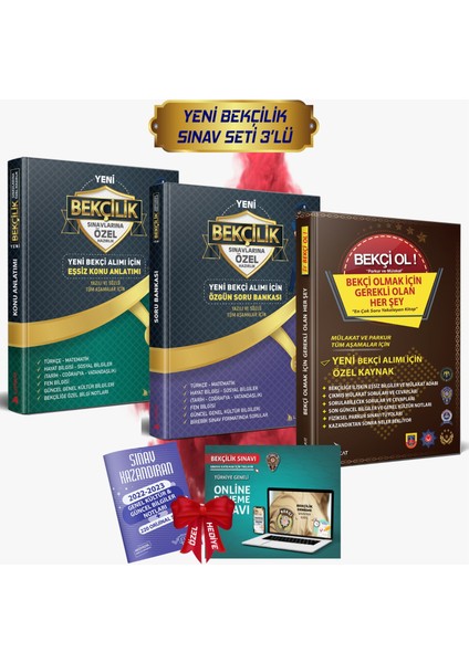 3 Lü Set Gece Kartalları Çarşı ve Mahalle Bekçiliği Alımına Özel Hazırlık Konu Anlatımı + Soru Bankası + Bekçi Rehber (Online Sınav Hediyeli)