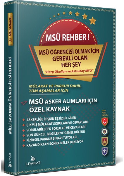 Msü Rehber - 2023 Alımlarına Özel Hazırlık - Rütbeli Asker Olmak Için Gerekli Olan Her Şey