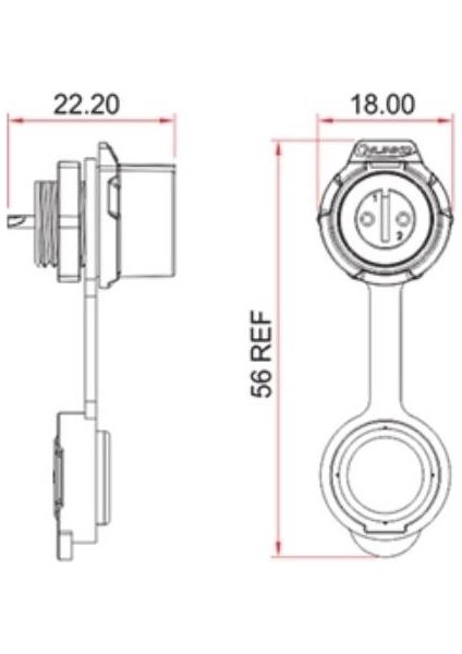 LP-12-J07SX-02-101 7-Pin Su Geçirmez Konnektör - Dişi fiyatları