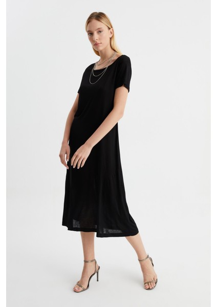 Kısa Kollu Salaş Elbise (B22-43600) fiyatları