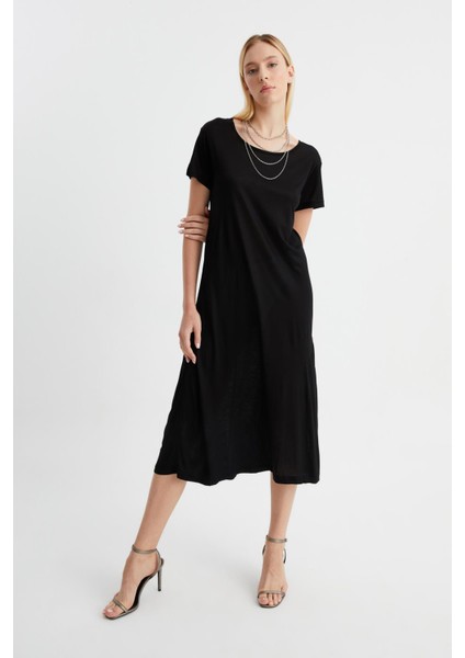 Kısa Kollu Salaş Elbise (B22-43600) modelleri