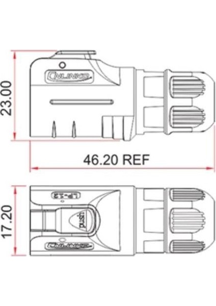 LP-12-C08PE-02-001 8-Pin Su Geçirmez Konnektör - Erkek