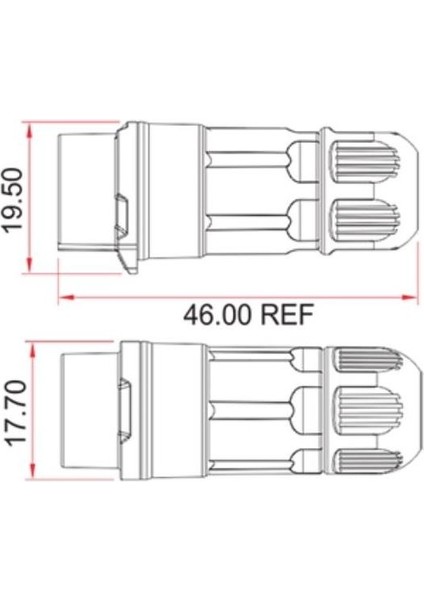LP-12-J02PP-02-001 2-Pin Su Geçirmez Konnektör - Dişi