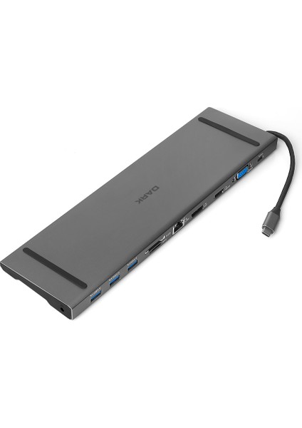 USB 3.1 Gen1 Type C 11 In 1 Ethernet / Usb-C Pd / HDMI / Display Port/ VGA / Tf Sd Kart Okuyucu / 3xusb 3.0 / Kulaklık Çoklayıcı Dönüştürücü Çevirici HUB(DK-AC-U31X45)
