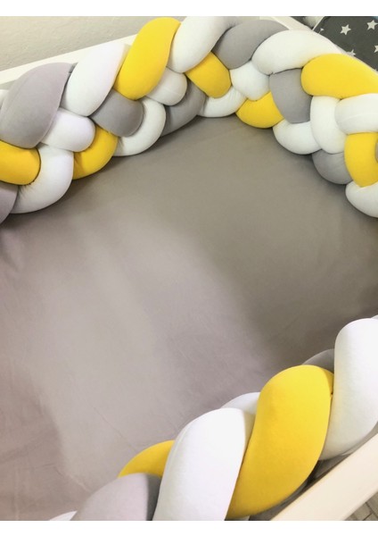 Guldesıgnstore 4 Lü Model Örgü Koruma Sarı-Gri-Beyaz-Beyaz