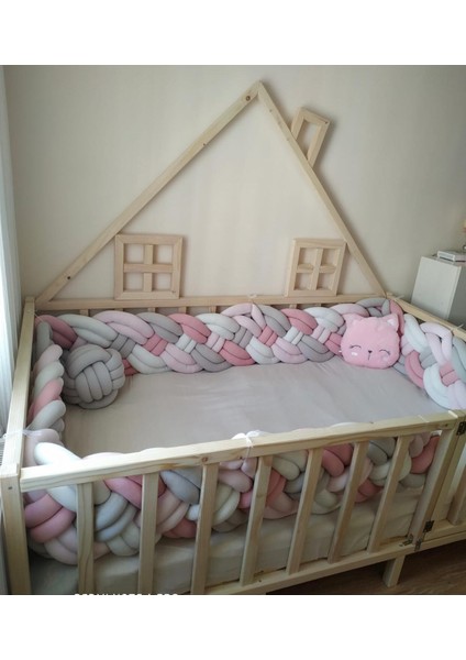 Guldesıgnstore 4 Lü Sarmaşık Model Örgü Koruma Pembe-Açık Pembe-Gri-Beyaz fiyatları