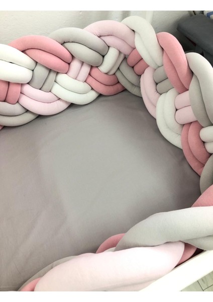 Guldesıgnstore 4 Lü Sarmaşık Model Örgü Koruma Pembe-Açık Pembe-Gri-Beyaz modelleri