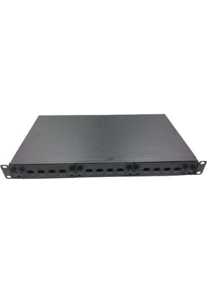 FIBER OPTIK PATCH PANEL ( 1U 12 PORT LC DUBLEX - SC SIMPLEX , RAYLI KIZAKLI ÇEKMECE, MODULER YUVALI ) - BOŞ