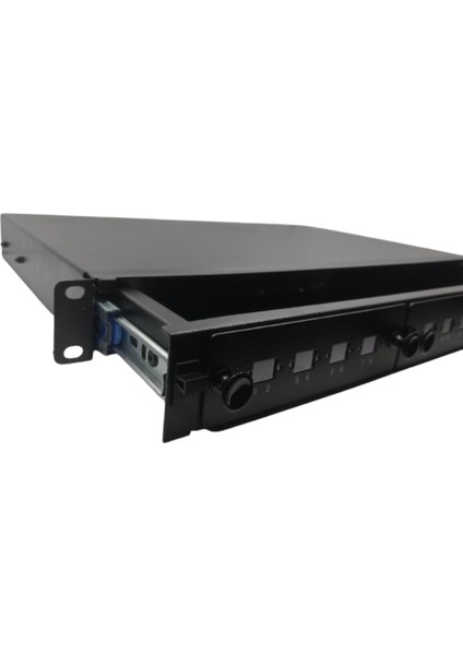 FIBER OPTIK PATCH PANEL ( 1U 12 PORT LC DUBLEX - SC SIMPLEX , RAYLI KIZAKLI ÇEKMECE, MODULER YUVALI ) - BOŞ
