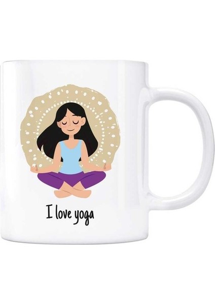 I Love Yoga Kupa Bardak - Model 5