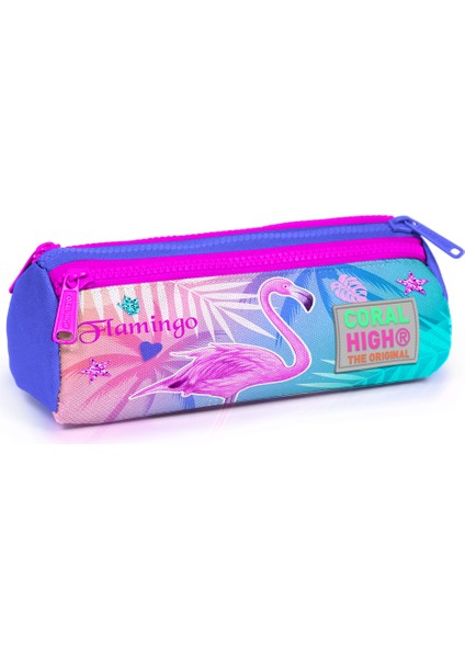 Lavanta Pembe Flamingo Desenli Okul Çanta Seti