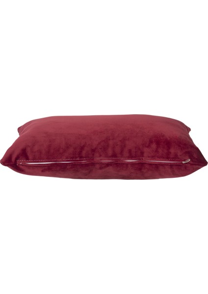 35 x 50 cm Bordo Gold Ayna Detaylı Çift Taraflı Kırlent Içi Dolgu Elyaf Gizli Fermuarlı fırsatları