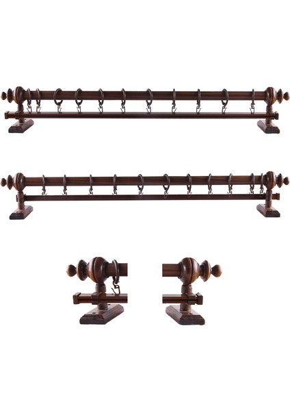 Ahşap Rustik Perde Tek Raylı