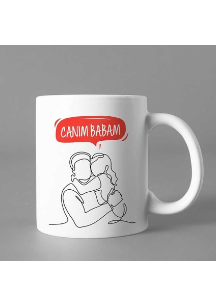 Babalar Gününe Özel Kupa Canım Babam - Kırmızı Renk