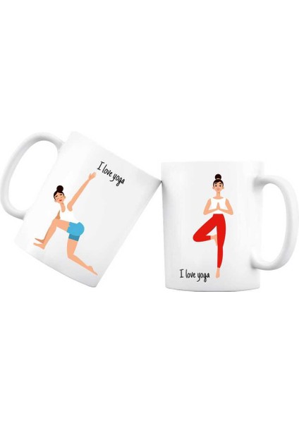 I Love Yoga Kupa Bardak - Model 6 fiyatları