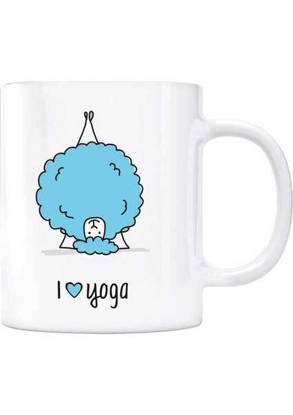 I Love Yoga Kupa Bardak - Kuzu Mavi Renk fiyatları