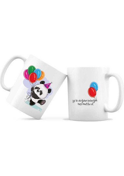 Panda Doğum Günü Kupa Bardak