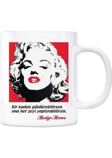 Marilyn Monroe Kupa Bardak - Bir Kadını Güldürebilirsen fiyatları